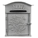 Wandbriefkasten Grau, Weis 26x10x31 cm