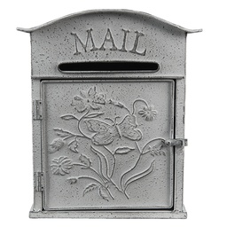[6Y4795] Cassetta Postale Grigio, Bianco 26x10x31 cm