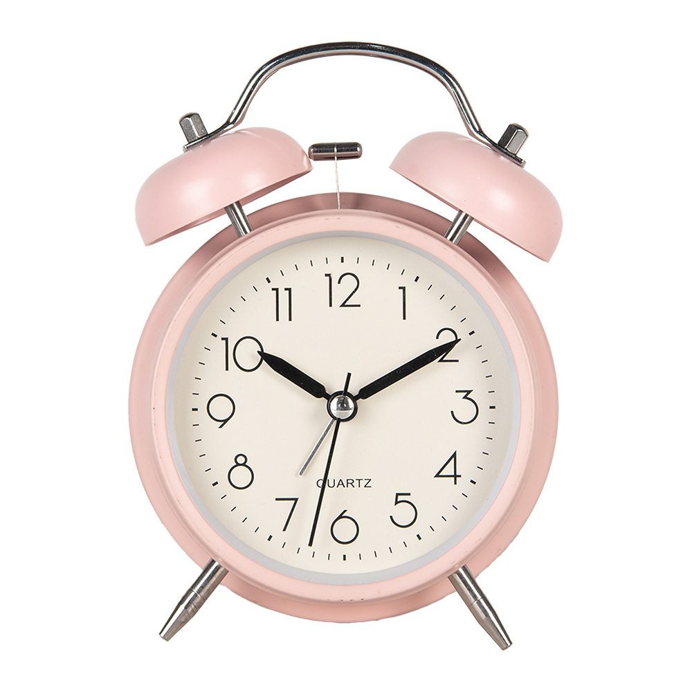Alarm Clock Analog Pink 12x6x17 cm / 1xAA