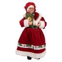 Christmas Decoration Mrs. Claus Red Green 14x10x28 cm