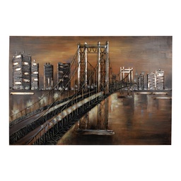 [5WA0197] Mur Déco skyline 120x5x80 cm