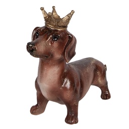 [6PR6035] Decoration Dog Brown 35x14x28 cm