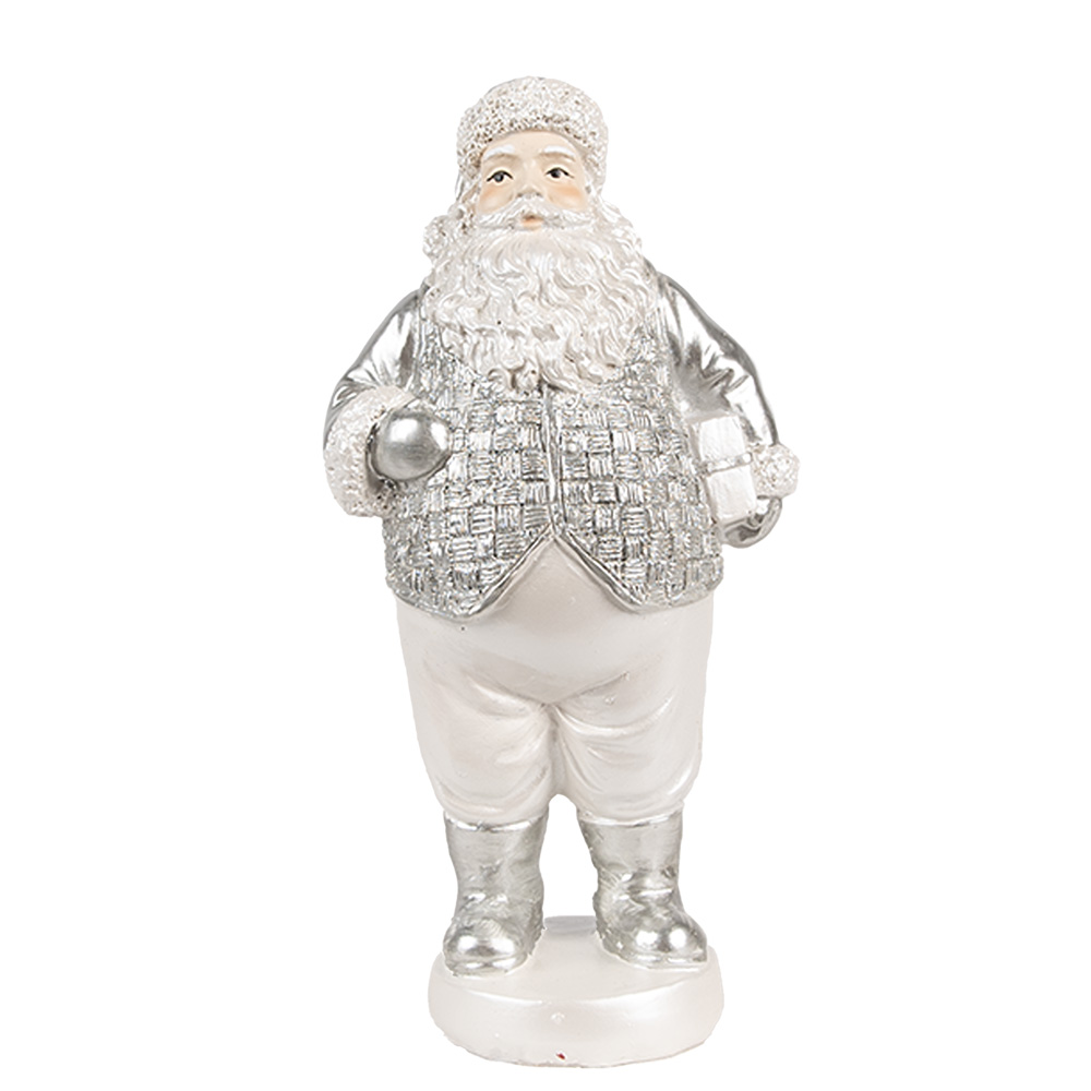 Décoration père Noël Argent 8x6x16 cm