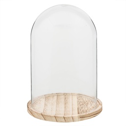 [6GL2169] Glass Cloche Transparent Ø 17x25 cm