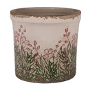 Vaso Porta Pianta Beige Verde Ø 13x12 cm