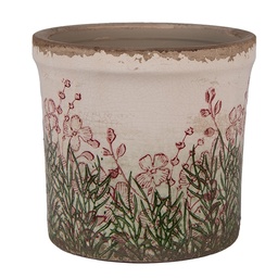 [6CE2017S] Flower Pot Inside Beige Green Ø 13x12 cm