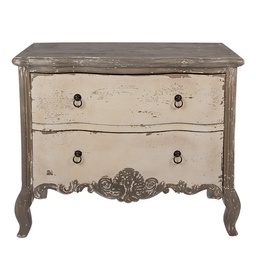 [5H0714] Chest of Drawers Grey Beige 95x40x82 cm