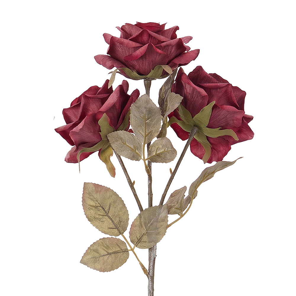 Branche décorative avec fleurs Rouge 64 cm
