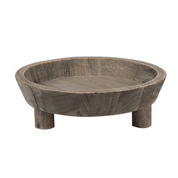 [6H2316] Serving Bowl/Platter Brown Ø 22x7 cm