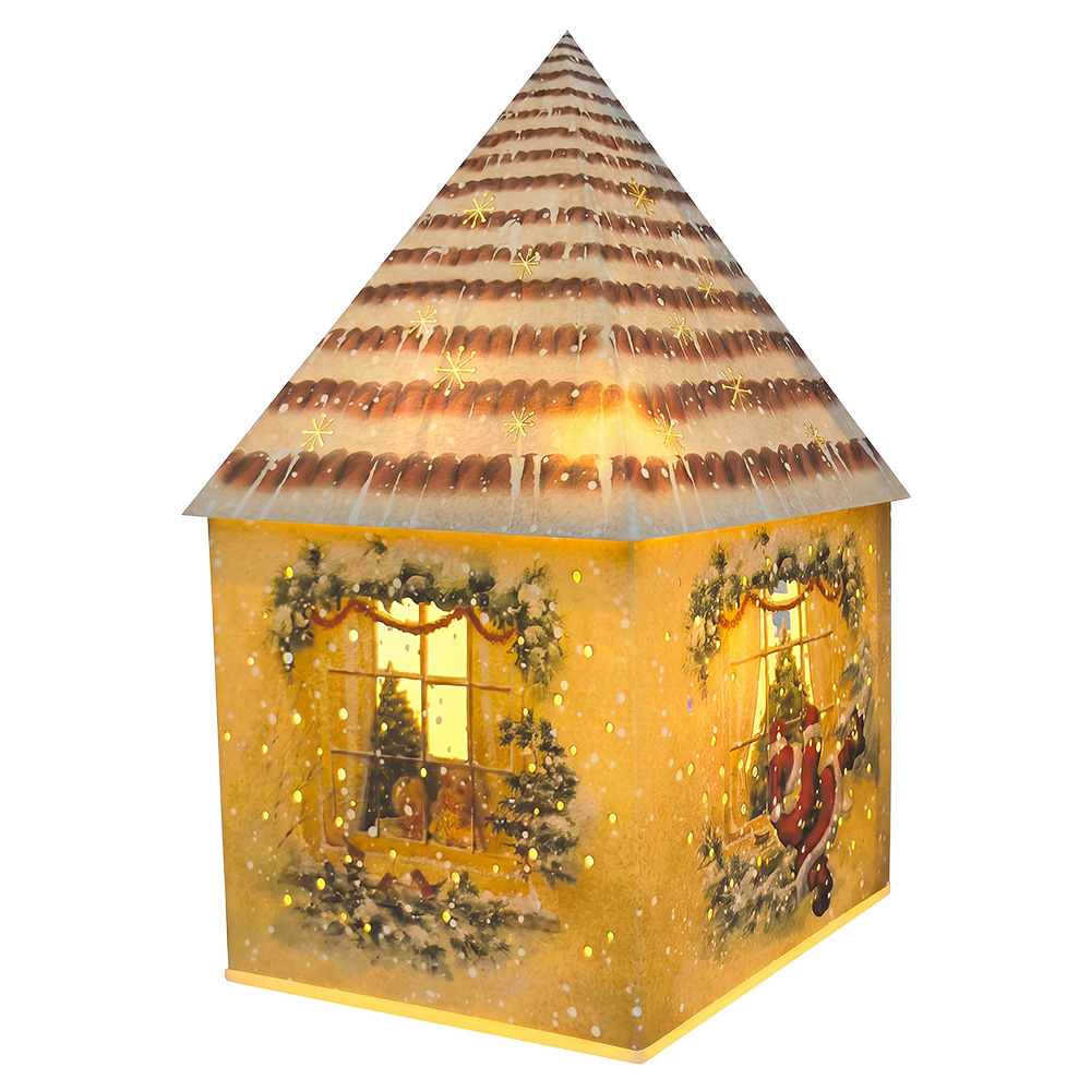 Decoratie huis met LED 11x11x21 cm / 3xAA