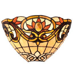 [5LL-5778] Tiffany Wandlampe Gelb, Braun 30x15x20 cm E14/max 1x40W