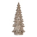 Christmas Decoration Christmas Tree Brown White 14x14x30 cm