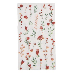 [73109] Papierservietten Weiß Rot 33x40 cm (20)