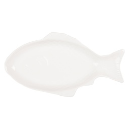 [6CEBO0199S] Schüssel Fisch Weiß 36x18x4 cm / 375 ml
