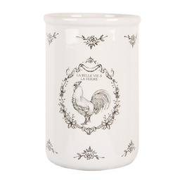 [6CE2007] Toothbrush Holder White Ø 8x12 cm