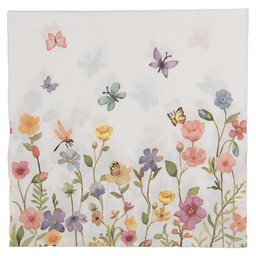 [73114] Paper napkins White Green 33x33 cm (20)