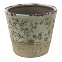 Blumentopf für Innen Grün, Weiß Ø 12x10 cm