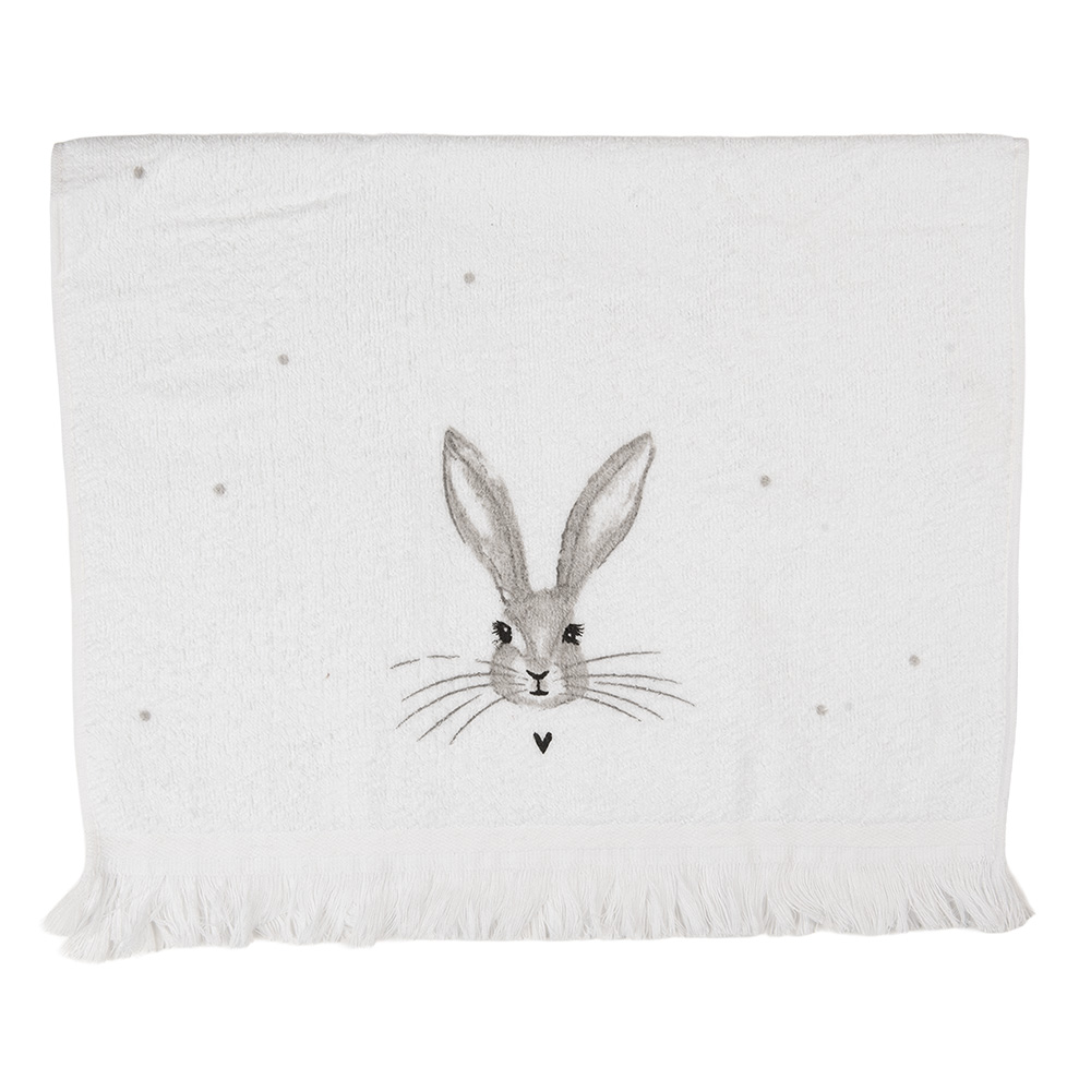 Guest Towel White Grey 40x66 cm