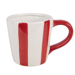 [6CEMU0235] Mug White Red 13x9x9 cm / 250 ml
