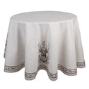 Tablecloth Beige Brown Ø 170 cm