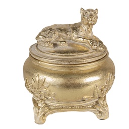 [6PR3729] Jewellery Box Panther Gold Ø 13x14 cm