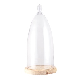 [6GL3006] Glass Cloche Transparent Ø 19x41 cm