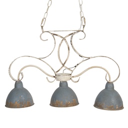 [5LMP307] Lampada a Sospensione Grigio 60x15x42 cm E27/max 3x60W
