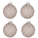 Kerstbal Ø 8x8 cm (set van 4)