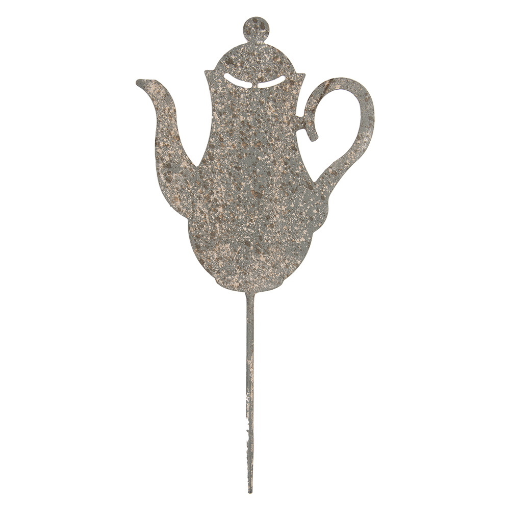 Piquets décoratifs de jardin Théière Gris Beige 20x1x40 cm