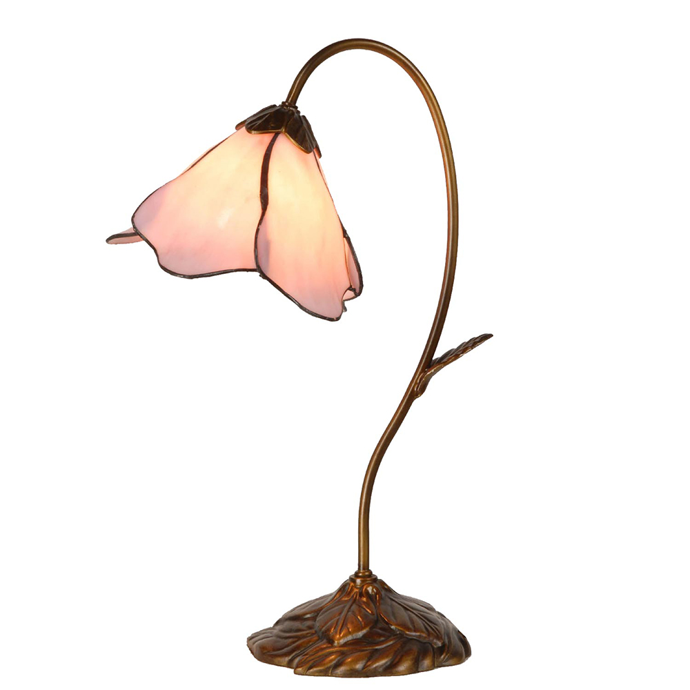 Tiffany Tischlampe Rosa 30x20x48 cm E14/max 1x40W