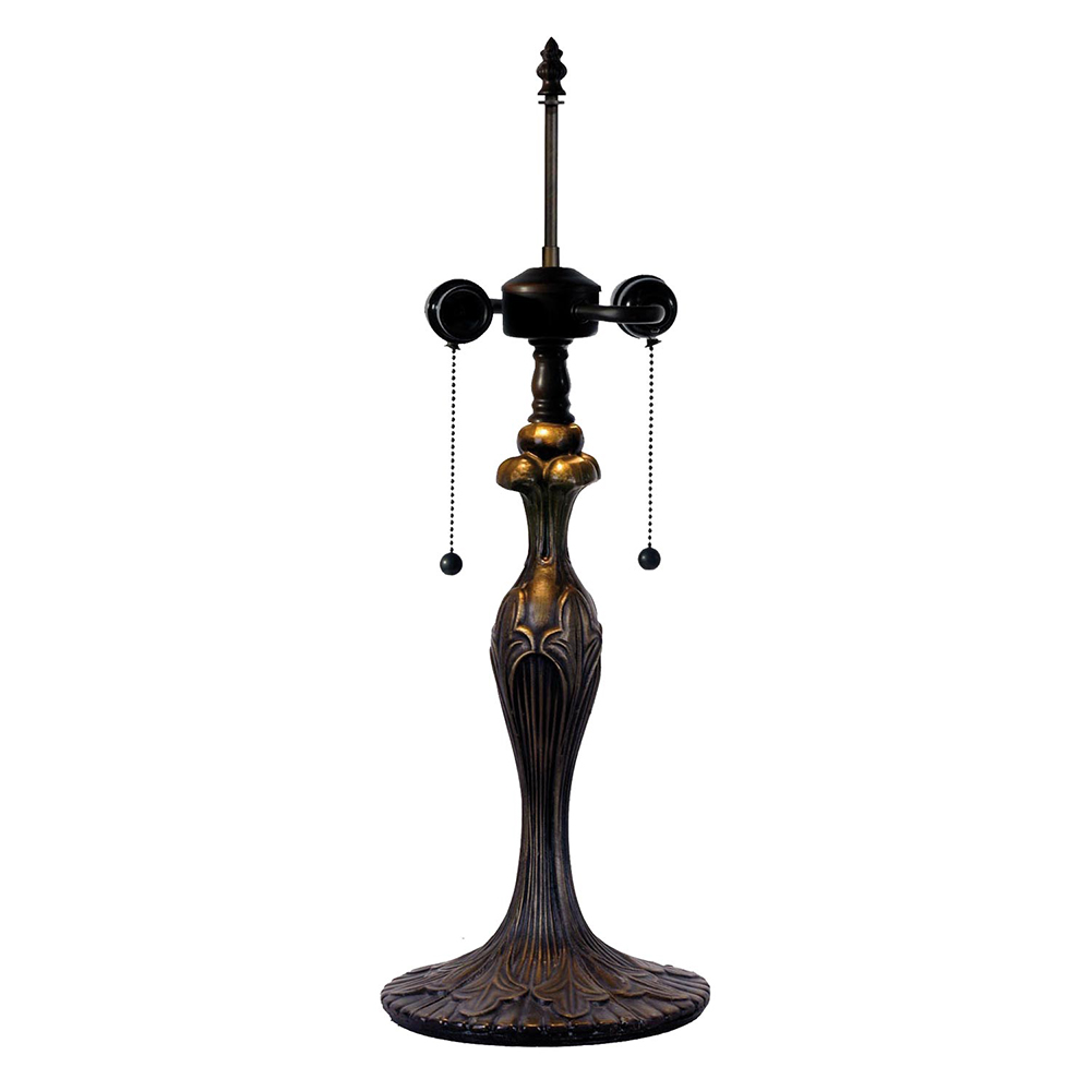 Pied de lampe Lampe de table Tiffany Marron Ø 17x55 cm E27/max 2x60W