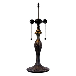 [5LL-9319] Lamp Base Table Lamp Tiffany Brown Ø 17x55 cm E27/max 2x60W