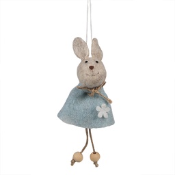 [65364] Decorative Hanger Rabbit Blue 6x3x13 cm