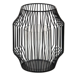 [6Y4820] Tealight Holder Black Ø 23x28 cm