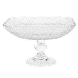 [6GL5015] Plate on foot Transparent 29x29x18 cm