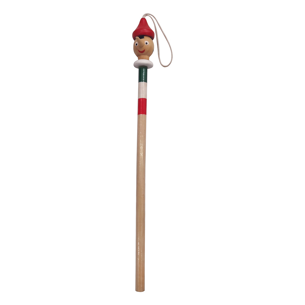 Matita con testa di Pinocchio Marrone Rosso 22 cm