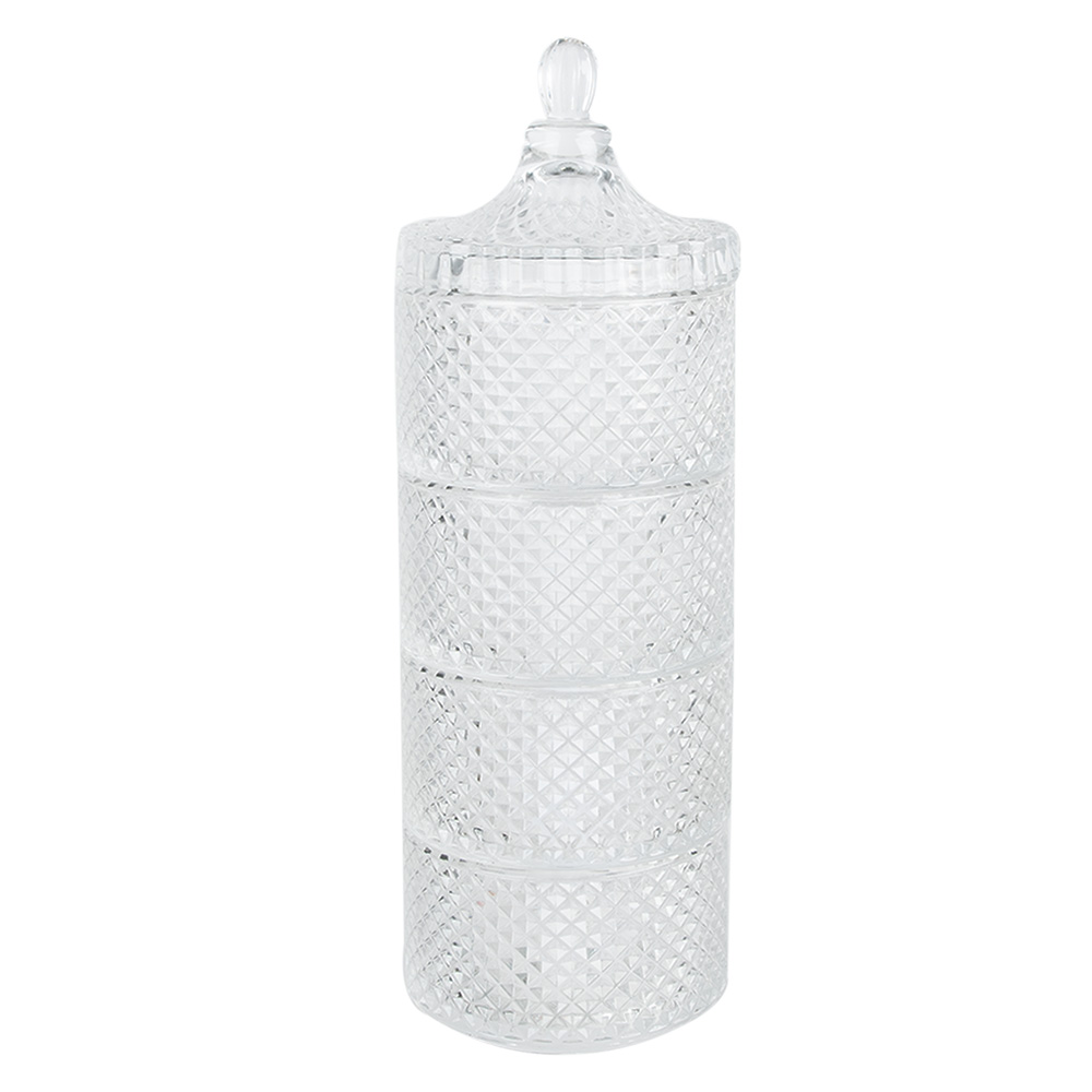 Barattolo con Coperchio Trasparente Ø 10x31 cm