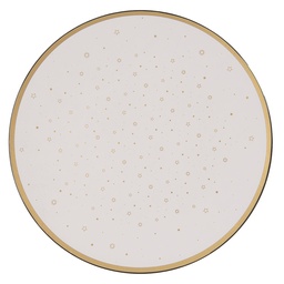 [STS85-2] Unter Teller Weiß, Goldfarbig Ø 33x1 cm