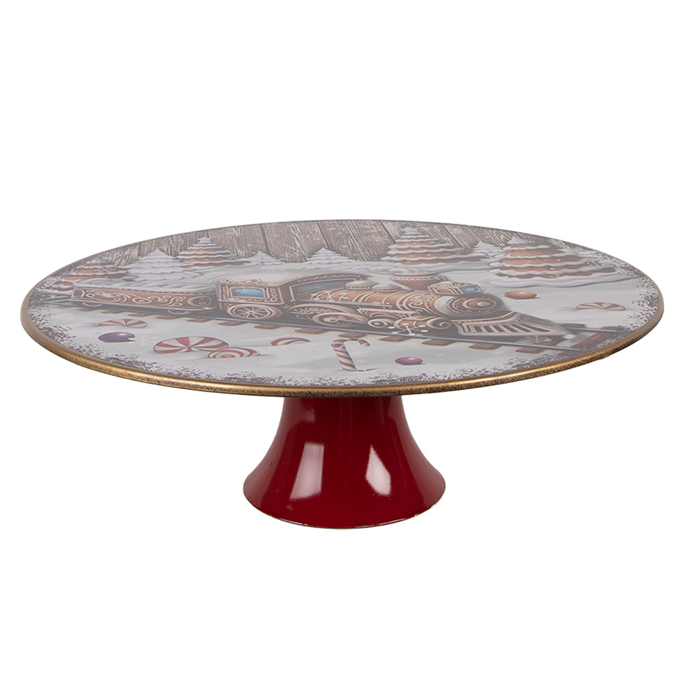 Etagere Weiß Rot Ø 29x10 cm