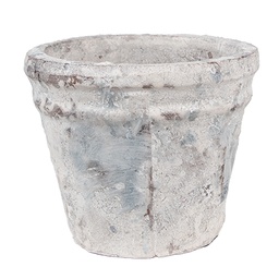 [6TE0520S] Flower Pot Inside White Blue Ø 10x8 cm