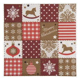 [73127] Serviettes en papier Rouge Marron 33x33 cm (20)