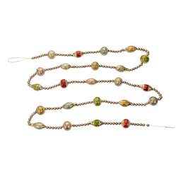 [65994] Decoration garland Christmas Silver colored Ø 2x180 cm