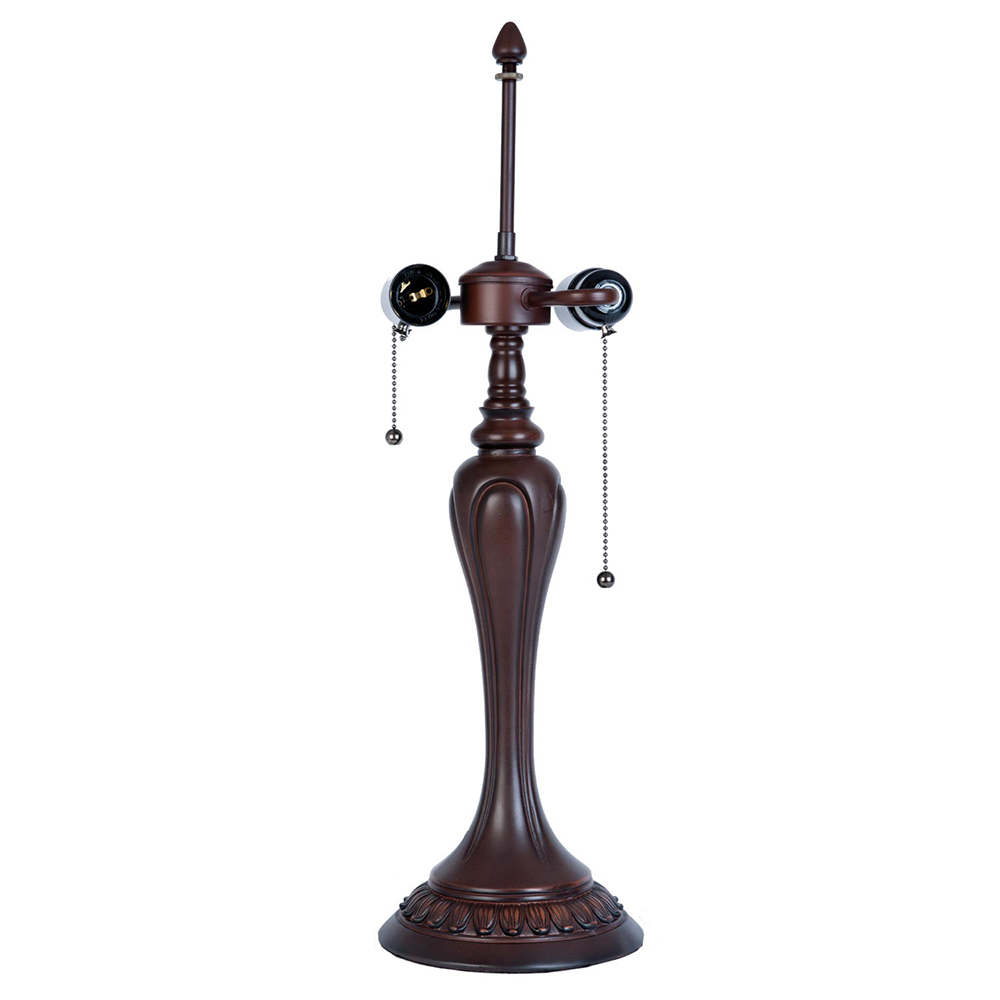 Base Lampada da Tavolo Tiffany Marrone Ø 17x60 cm E27/max 2x40W