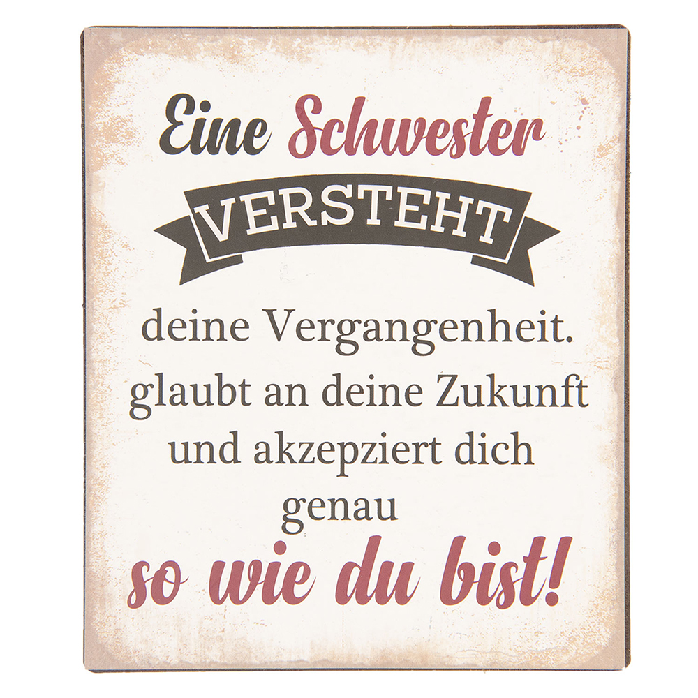 Tableau de texte Beige 13x1x15 cm