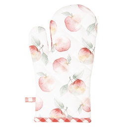 [APY44] Gant de four Rouge, Blanc 18x30 cm
