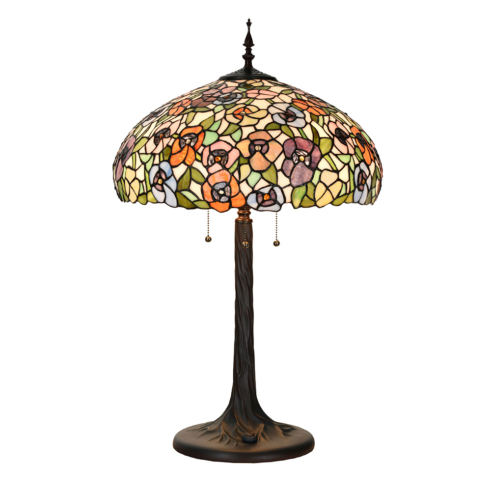 Tiffany Tischlampe Mehrfarbig Ø 46x72 cm E27/max 3x60W