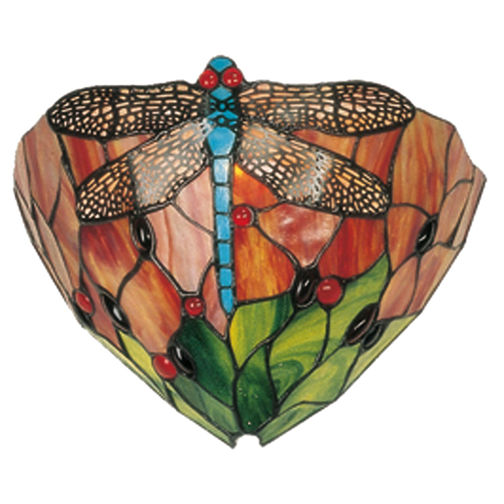 Tiffany Wandlampe Rot, Grün 30x15x20 cm E14/max 1x40W