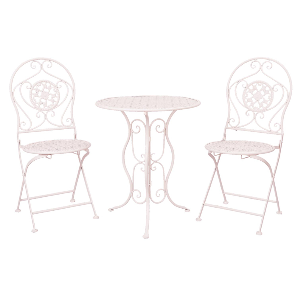 Tafel + 2 stoelen Ø 60x70 / 40x40x92 cm (2)