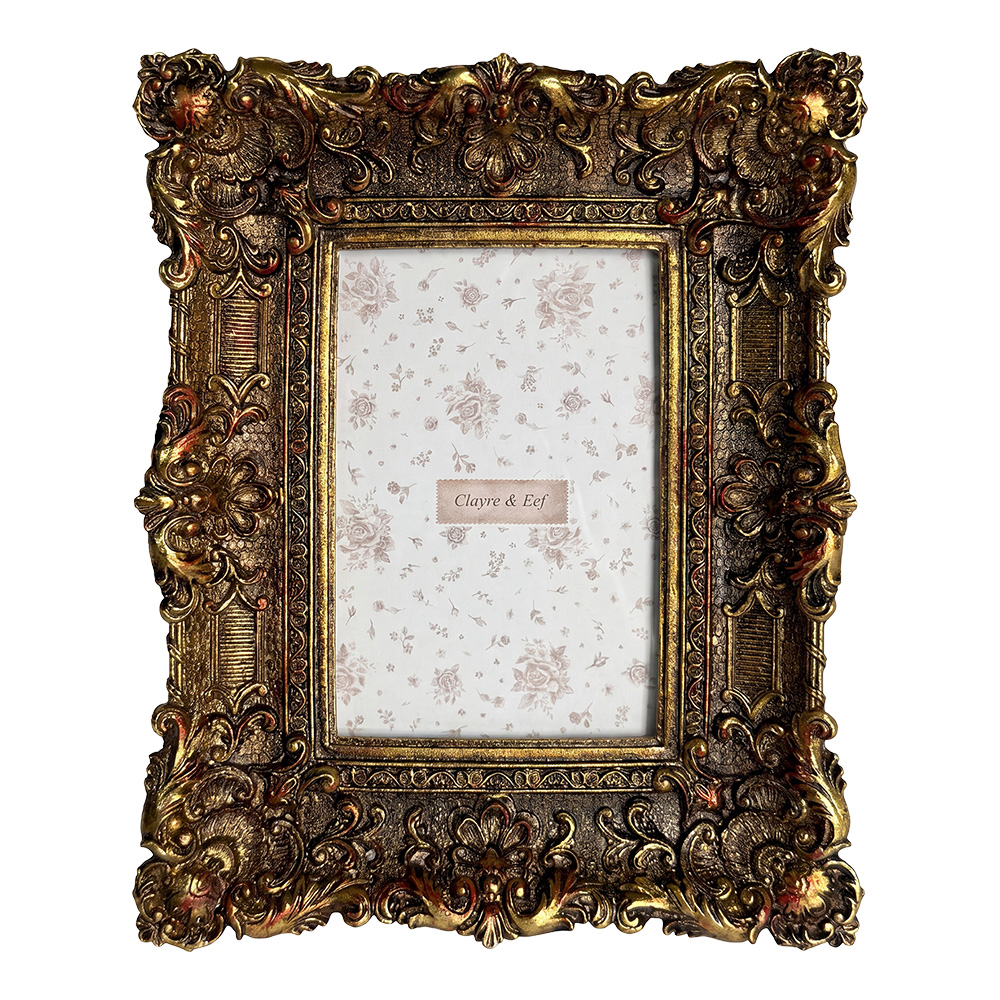 Bilderrahmen Goldfarbig 19x4x24 cm / 10x15 cm