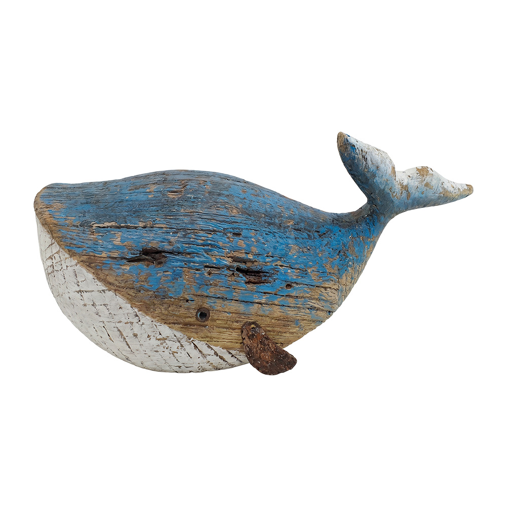 Decorazione Balena Blu Marrone 19x8x11 cm